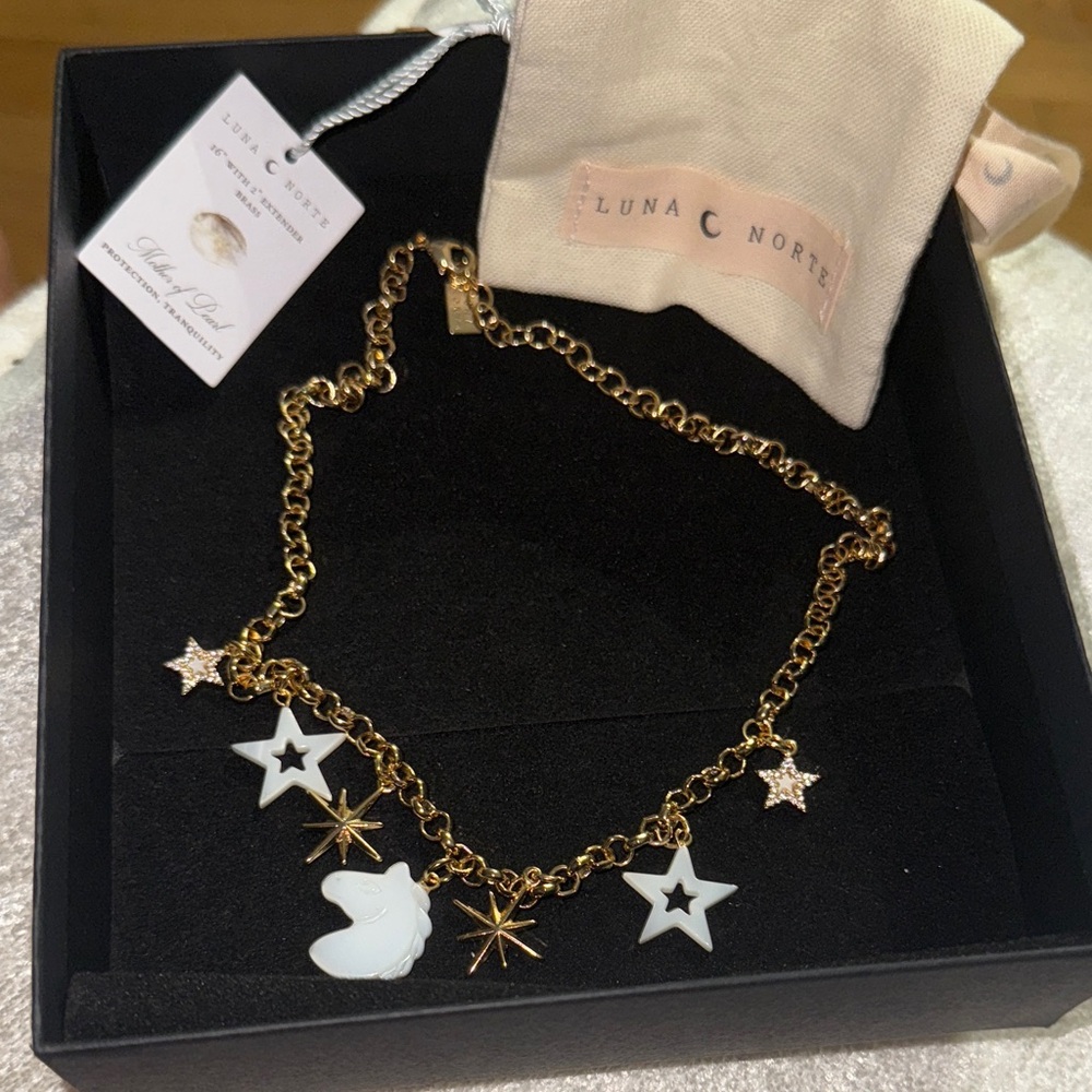 Luna Norte Gold Charm Necklace